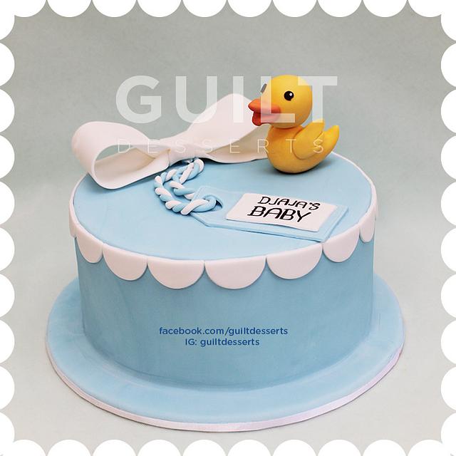 Ducky Baby Shower - Decorated Cake by Guilt Desserts - CakesDecor