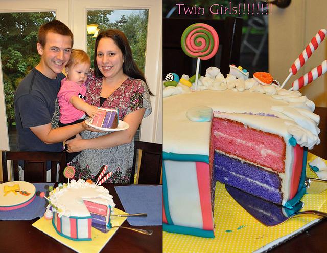 Sweet Surprise Gender Reveal Cake! - Cake by Mandy - CakesDecor