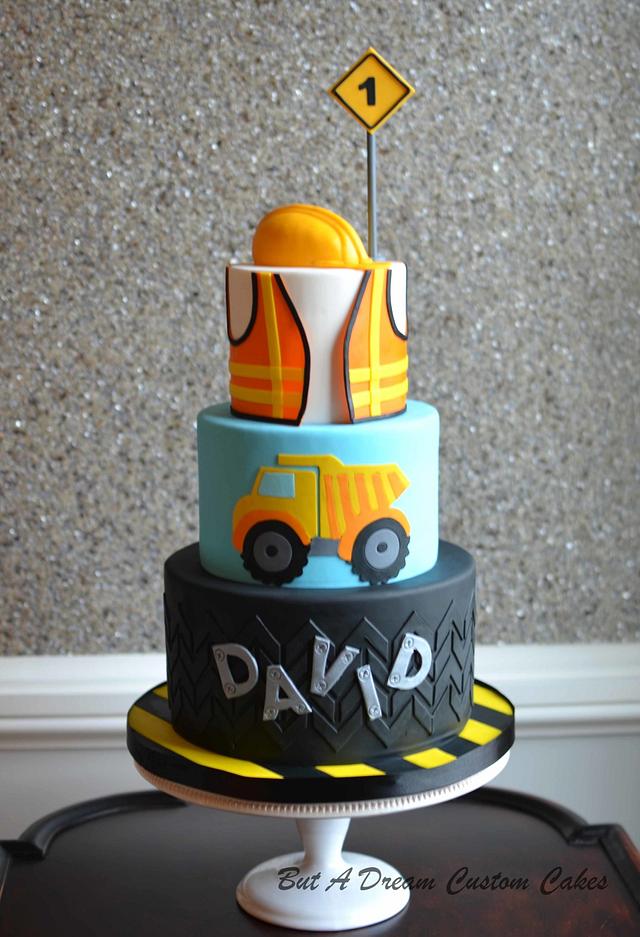 Construction Themed 1st Birthday Cake Cake By Elisabeth Cakesdecor