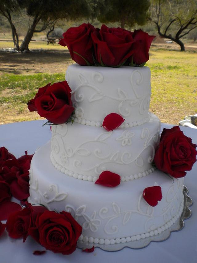 Simple Elegant Wedding Cake