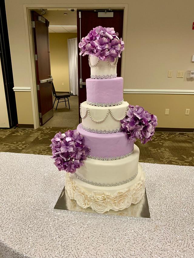 6 tiered wedding - Decorated Cake by T Coleman - CakesDecor