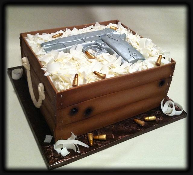 Kimber hand gun - Decorated Cake by Skmaestas - CakesDecor