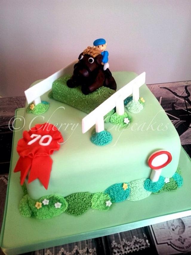 Horse Racing Cake - Cake by Cherry's Cupcakes - CakesDecor