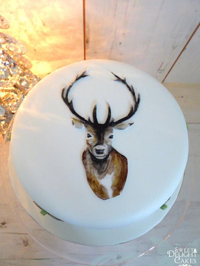 Christmas Reindeer  Decorated Cake by Sweet Delight  CakesDecor