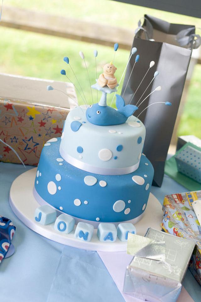 Jonah and the Whale christening cake