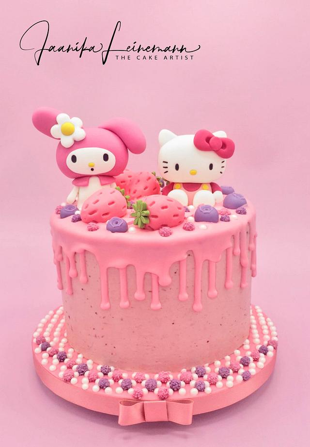 My Melody & Hello Kitty strawberry cake