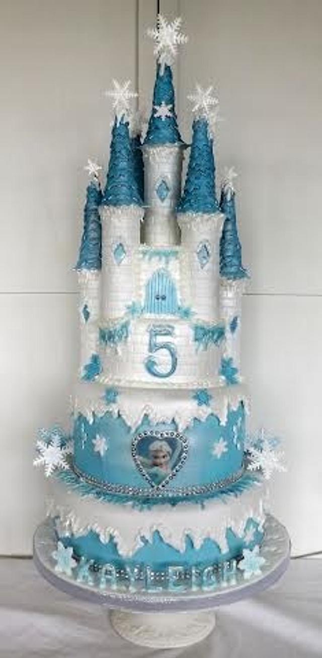 My first 'Frozen Castle' Cake! x - Decorated Cake by - CakesDecor