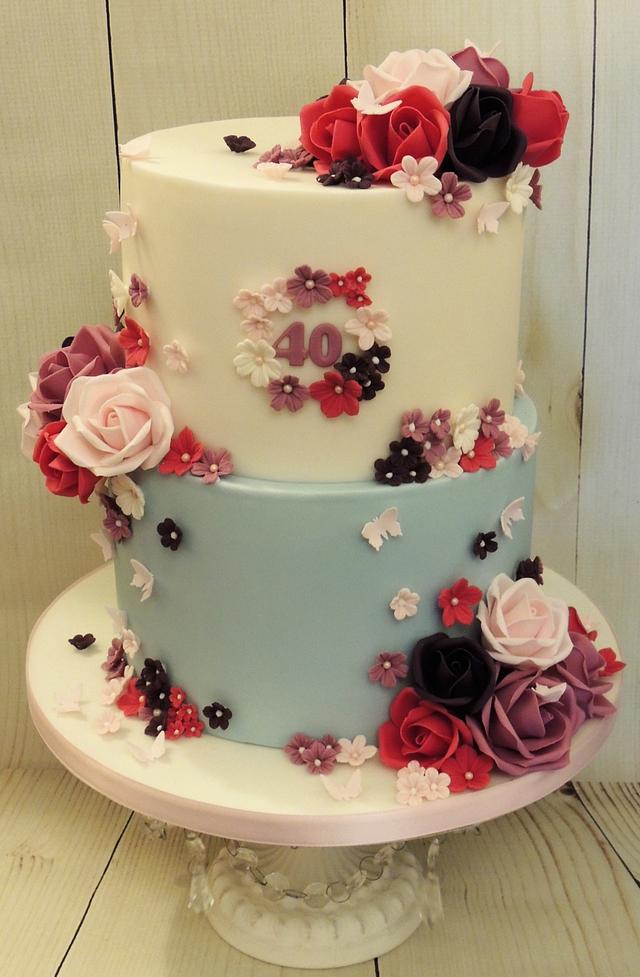 40th birthday celebration cake by Shereen CakesDecor 40th birthday celebration cake by Shereen CakesDecor