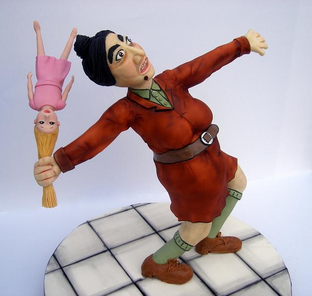 The vile Miss Trunchbull Cake by Karen Geraghty CakesDecor The vile Miss Trunchbull Cake by Karen Geraghty CakesDecor
