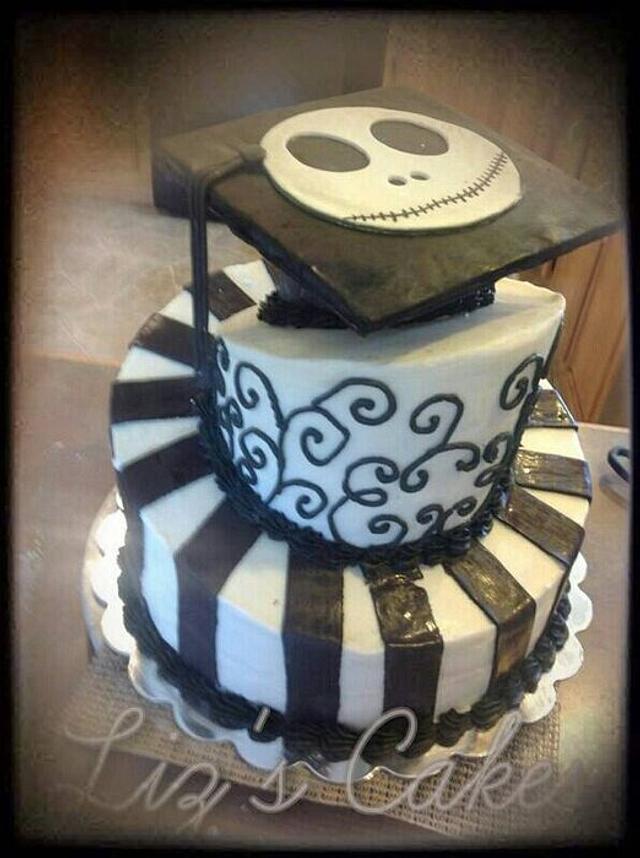 Nightmare Before Christmas Jack Skellington Graduation Cakesdecor