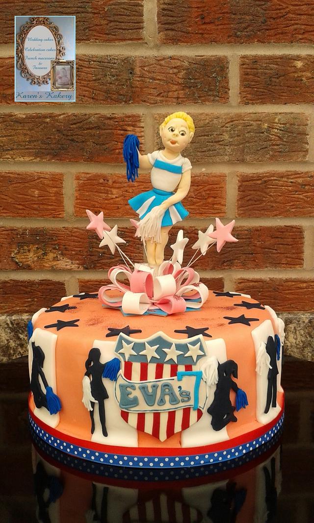 Cheerleader cake - Cake by Karen's Kakery - CakesDecor