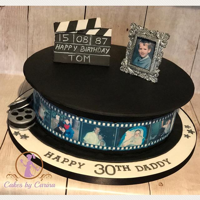 Photo reel cake Decorated Cake by Cakes by Carina CakesDecor
