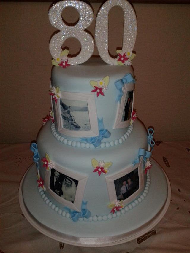 80th Birthday - Decorated Cake by SueC - CakesDecor