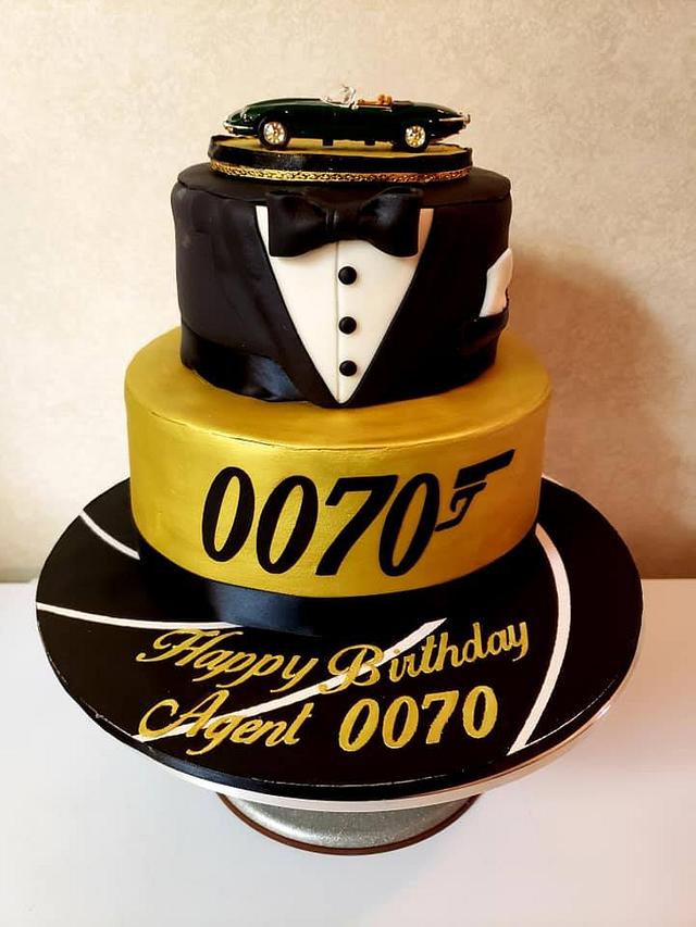 James Bond Back Cake Topper