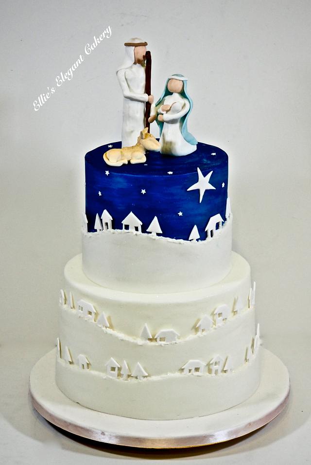 Nativity Cake - Decorated Cake by OhCrumbs - CakesDecor