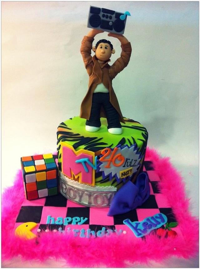 80's themed cake - cake by Hot Mama's Cakes - CakesDecor