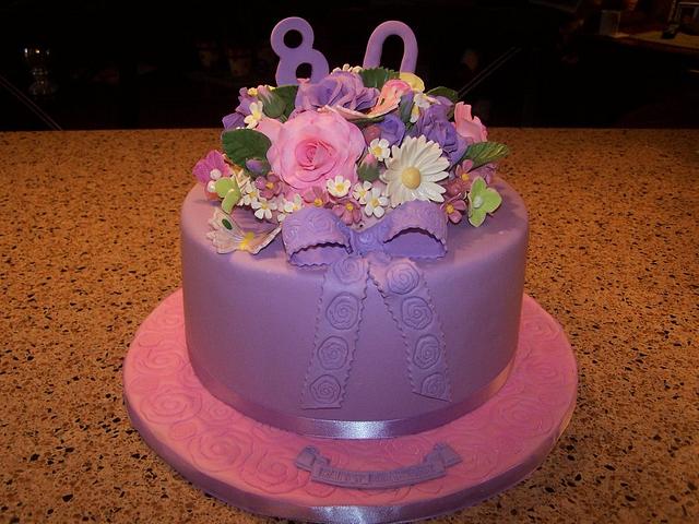 80th Birthday - Decorated Cake by Margaret - CakesDecor