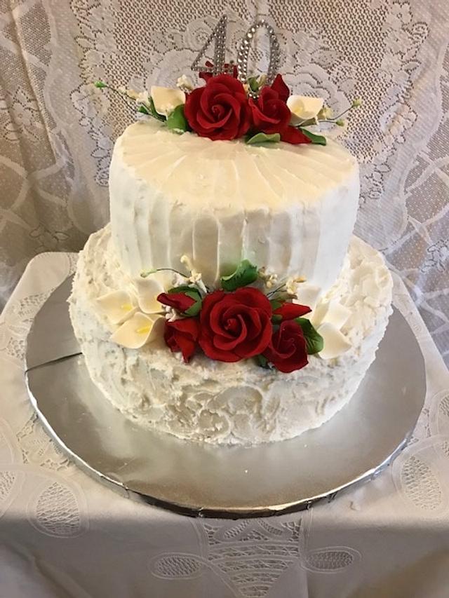 Ruby Wedding Anniversary Cake!