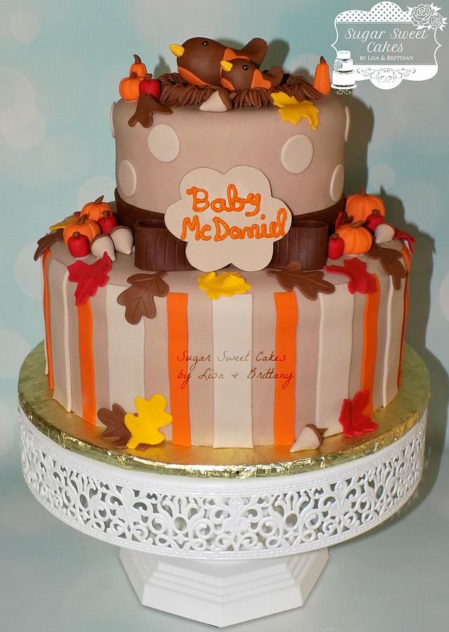 Fall Baby Shower - Decorated Cake by Sugar Sweet Cakes - CakesDecor