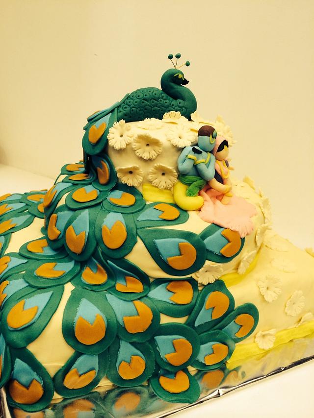 RadhaKrishnapeacock Cake by SHREYA KHEMKA CakesDecor