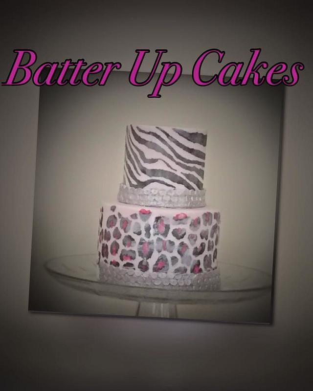 vintage animal print Decorated Cake by Batter Up Cakes CakesDecor