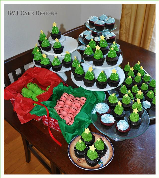 Christmas Party Dessert Table  Decorated Cake by Bobie  CakesDecor