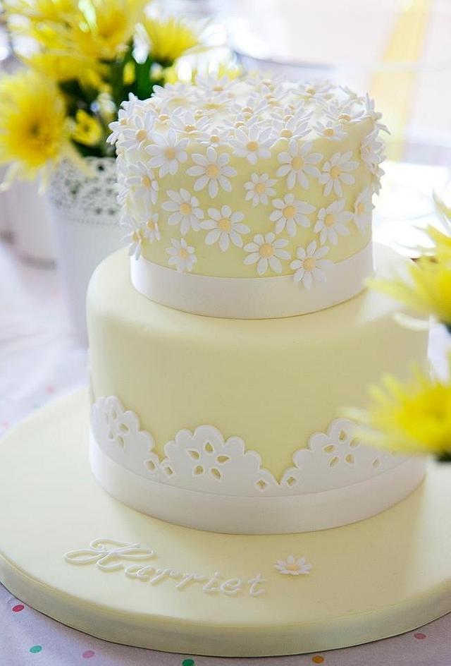 Spring Inspired Christening cake - Decorated Cake by S K - CakesDecor