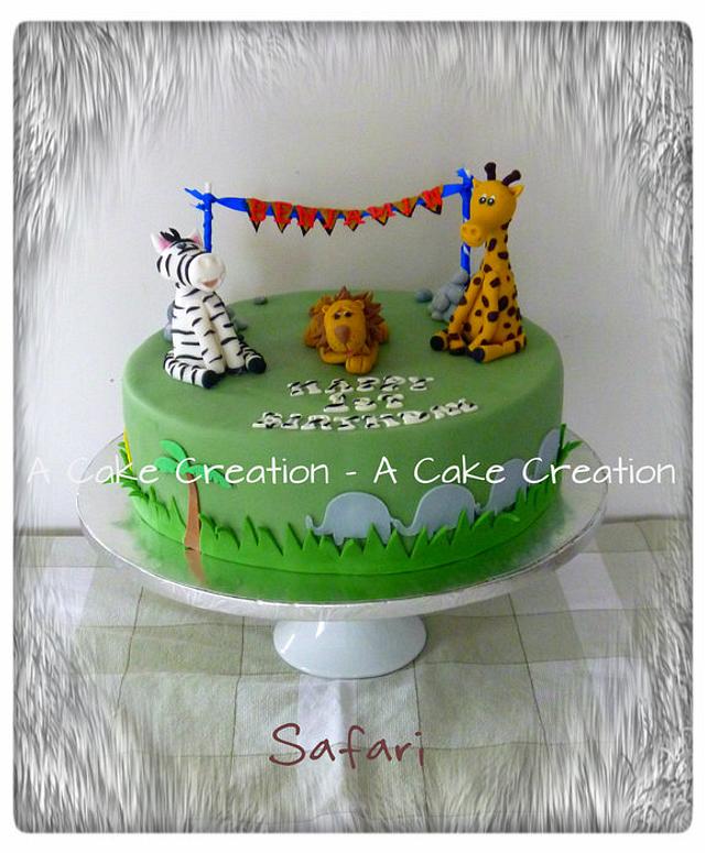 safari icing cake design
