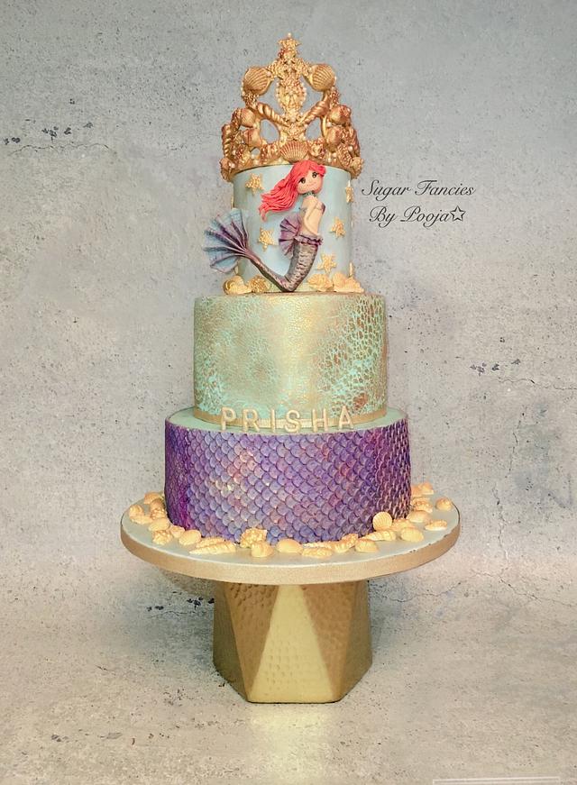 Mermaid Cake - Decorated Cake by SugarfanciesbyPooja - CakesDecor