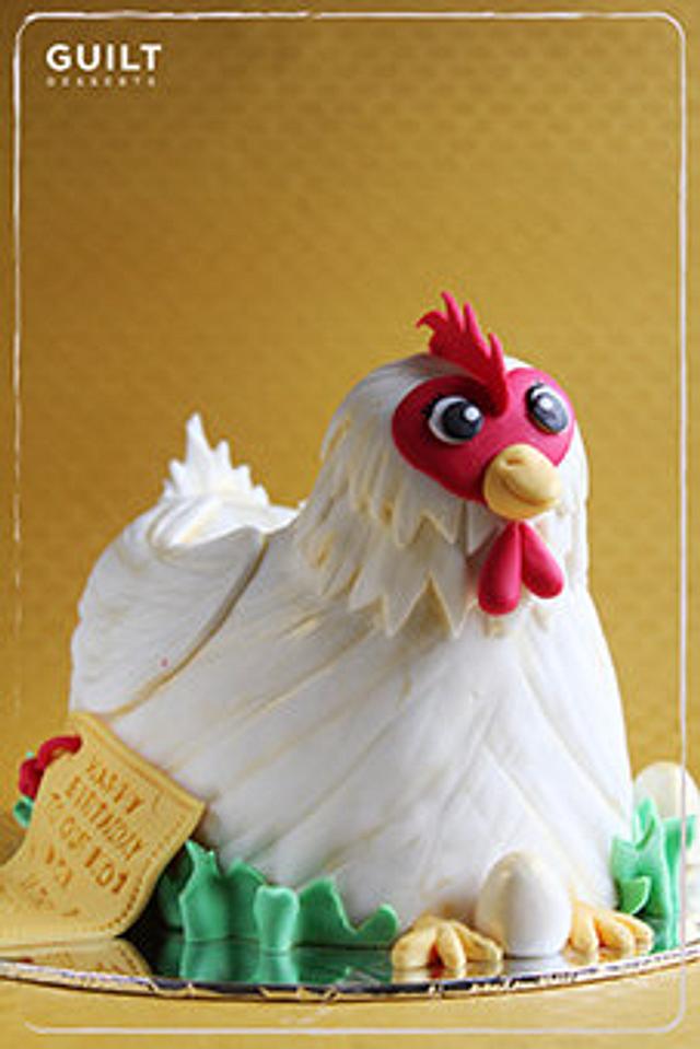 Chicken Birthday Cake - Cake by Guilt Desserts - CakesDecor