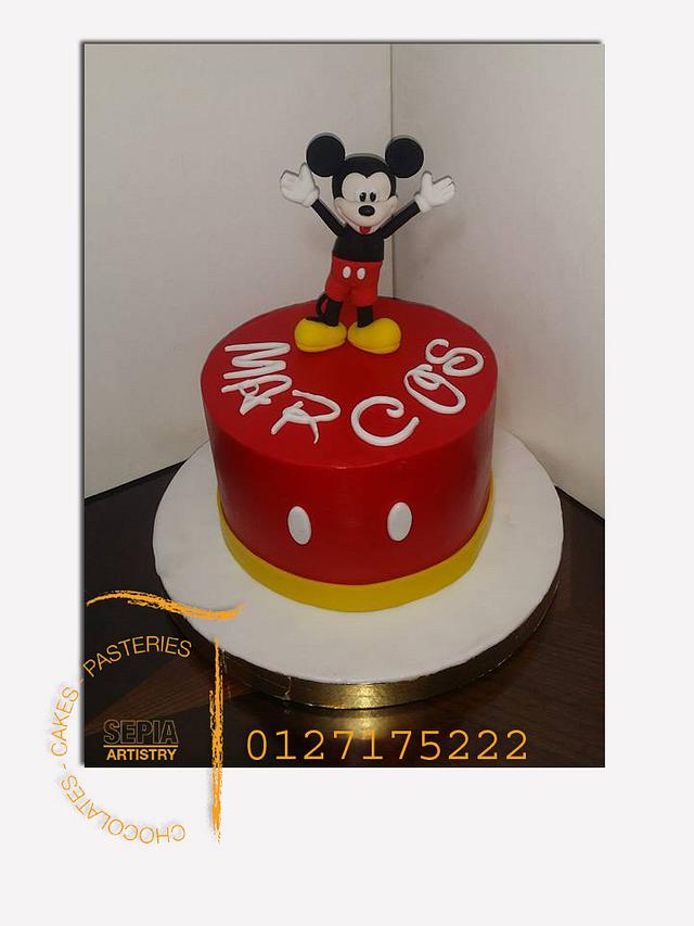 Mickey Mouse Cake Cake By Sepia Chocolate Cakesdecor