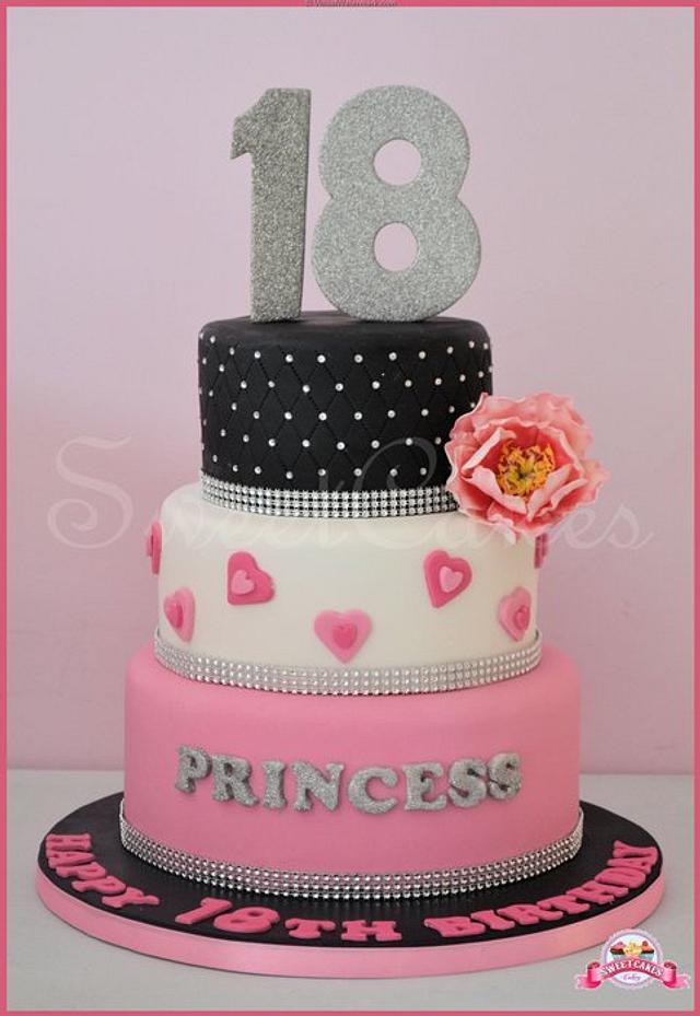 3 Tier18th Birthday Cake - Decorated Cake By Farida Hagi - Cakesdecor