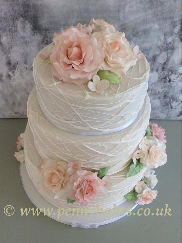 Weddingcake Decorated Cake by Popsue CakesDecor