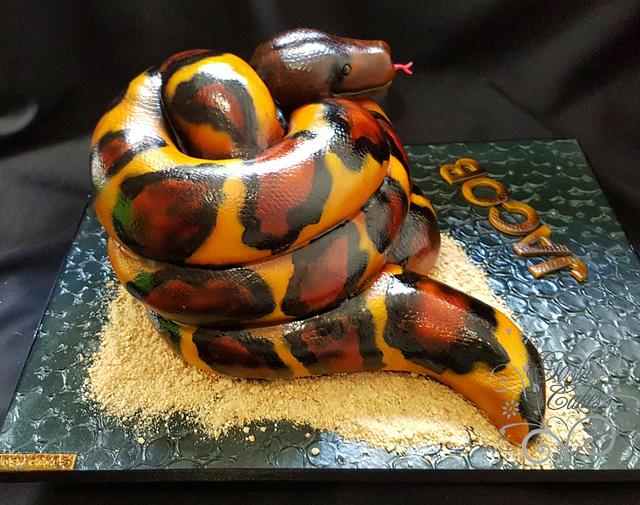 3D snake cake Cake by GoshCakes CakesDecor