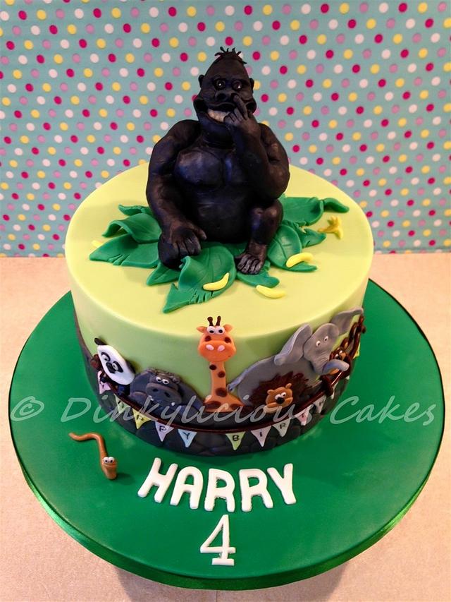 Gorilla Tag Cake Topper Centerpiece Birthday Party Decorations –  Ediblecakeimage