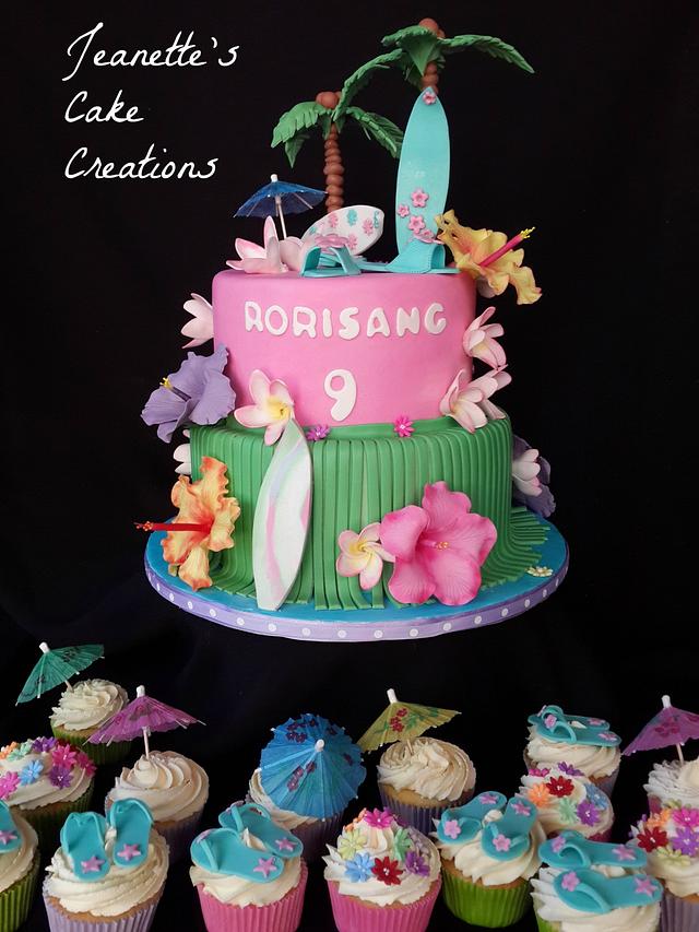 Hawaii theme cake - cake by Jeanette's Cake Creations and - CakesDecor