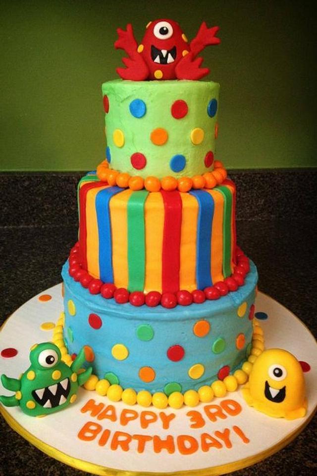 Monster birthday cake - Decorated Cake by Something Sweet - CakesDecor