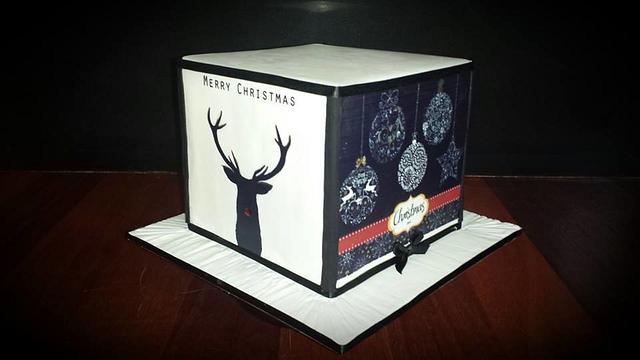 cube Christmas Cake