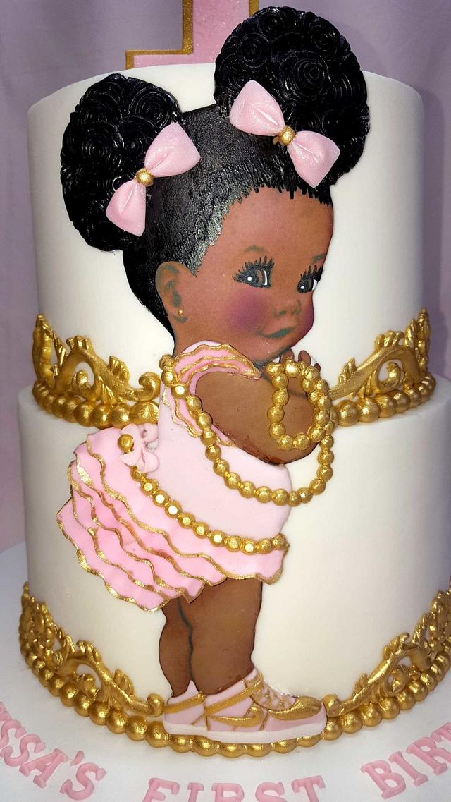 African American Baby Cake - Cake by Custom Cakes by Ann - CakesDecor