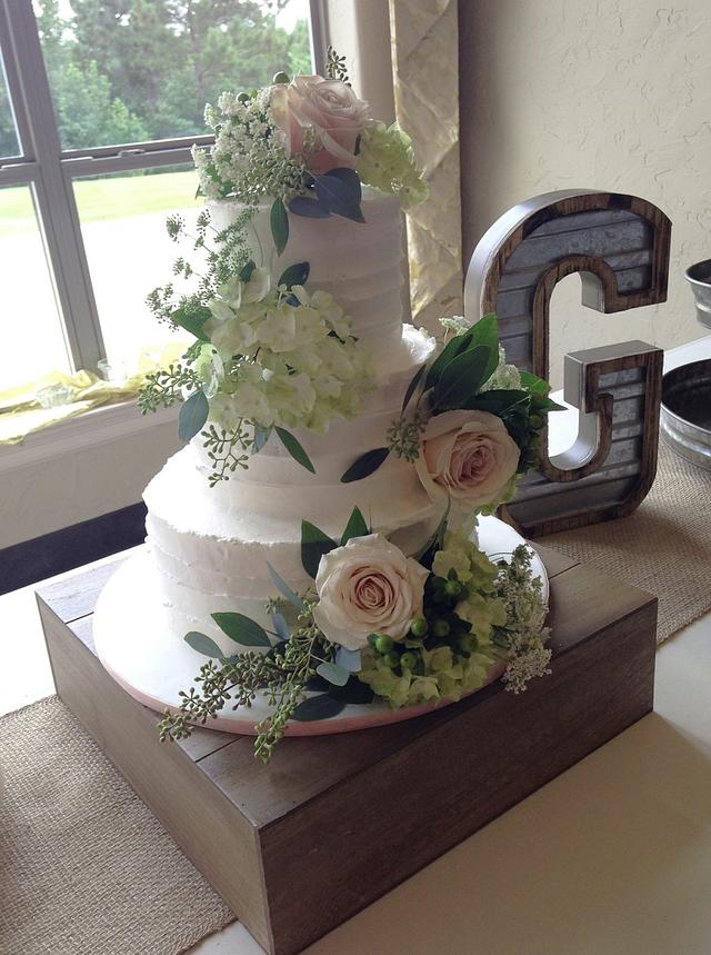 Floral Baby shower Cake Cake by Cakes For Fun CakesDecor