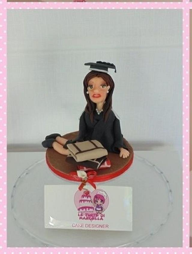 Graduation cake topper and cupcakes - Decorated Cake by - CakesDecor