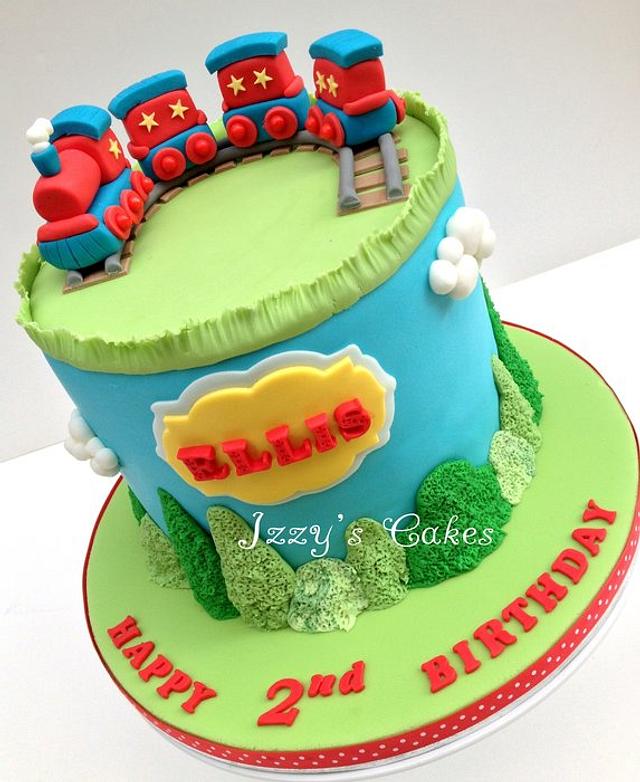 Train Birthday cake for Ellis - Decorated Cake by The - CakesDecor