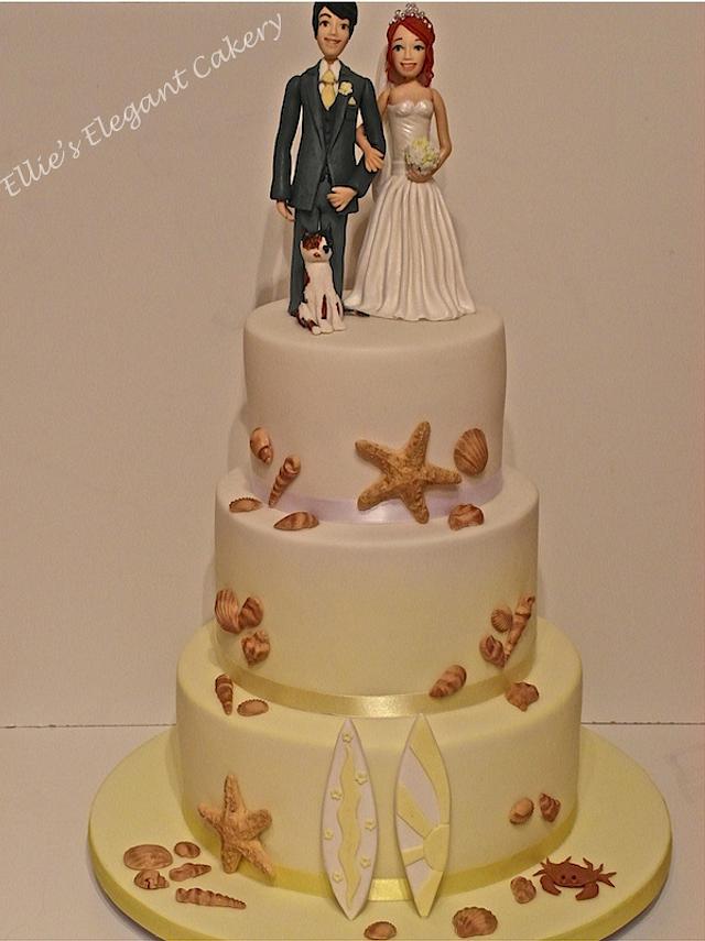 Beachy Wedding Theme Cake By Ellie Ellie S Elegant