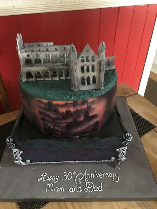 Whitby Abbey Decorated Cake by Charlotte CakesDecor