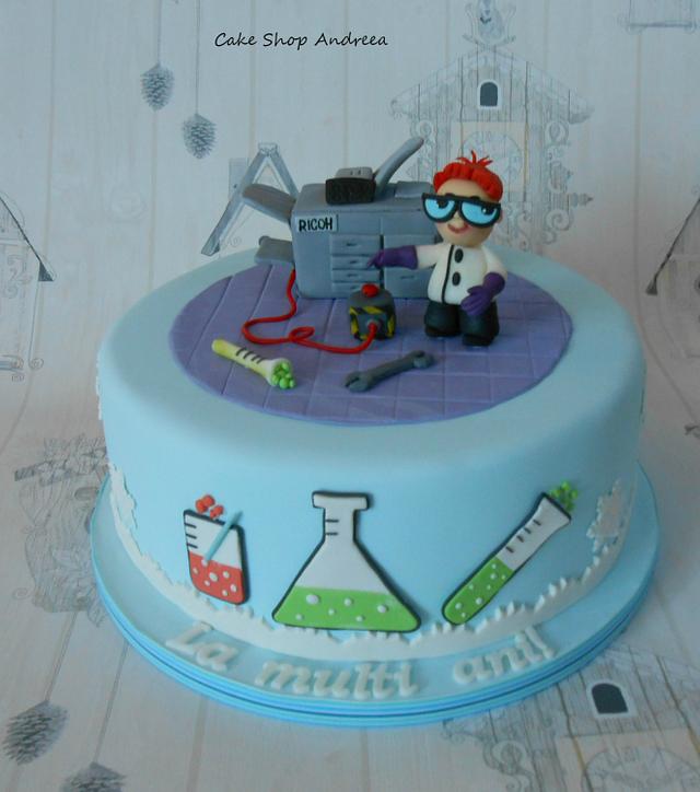 the Dexter's lab cake - Decorated Cake by lizzy puscasu - CakesDecor