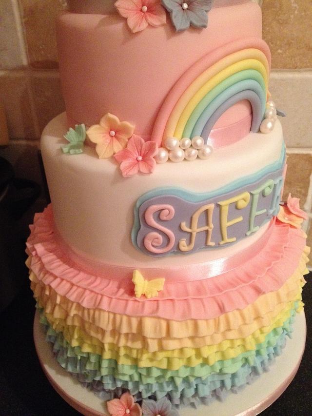 Rainbow ruffle my little pony cake for my daughter Cake