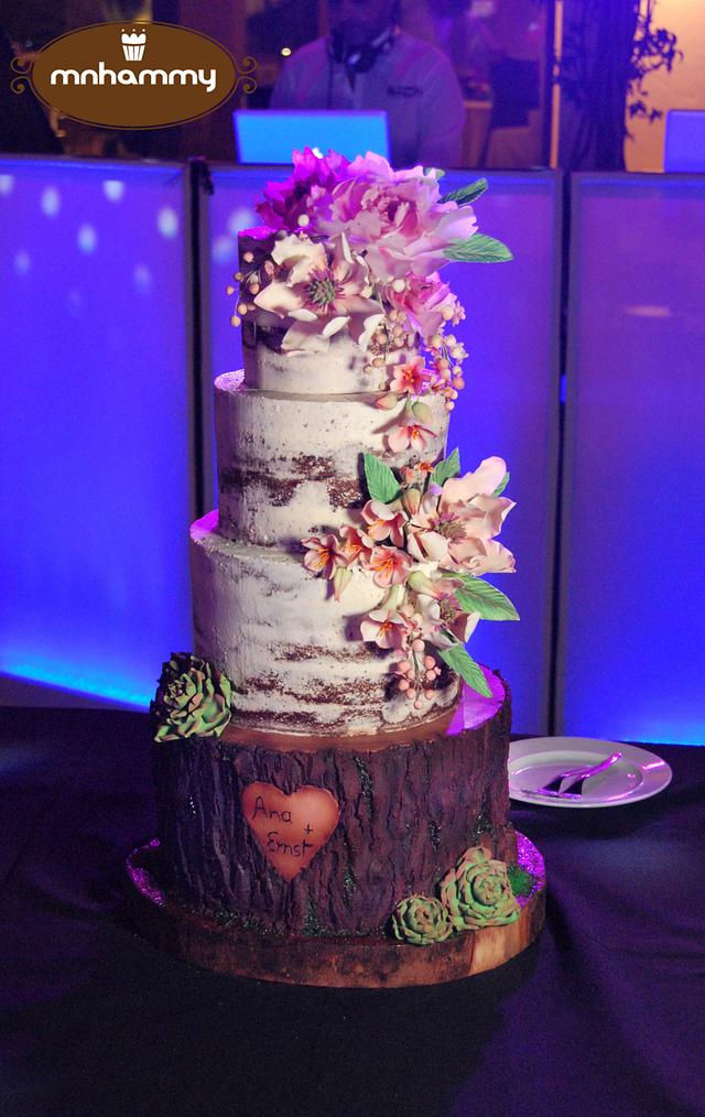 Rustic seminaked cake Cake by Mnhammy by Sofia CakesDecor Rustic seminaked cake Cake by Mnhammy by Sofia CakesDecor