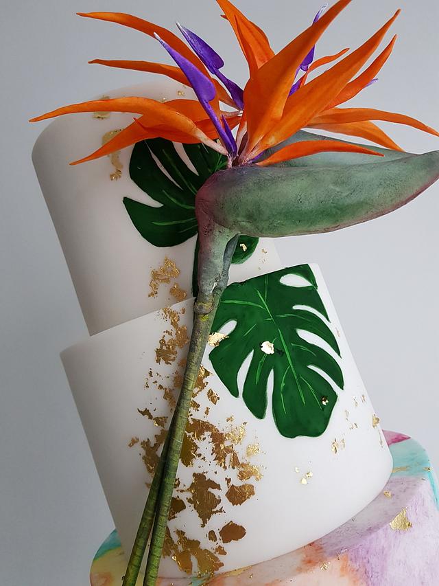 Tropical wedding cake - Cake by The Snowdrop Cakery - CakesDecor