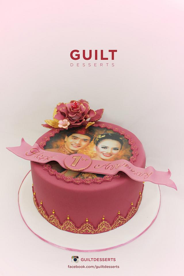 Anniversary cake - Decorated Cake by Guilt Desserts - CakesDecor