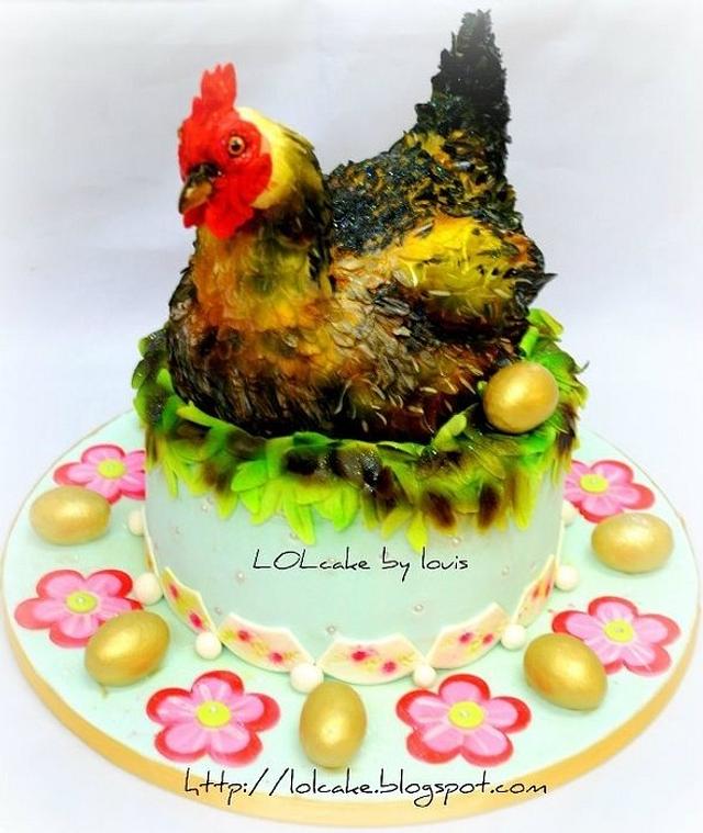 9 Golden Eggs - Decorated Cake by Louis Ng - CakesDecor